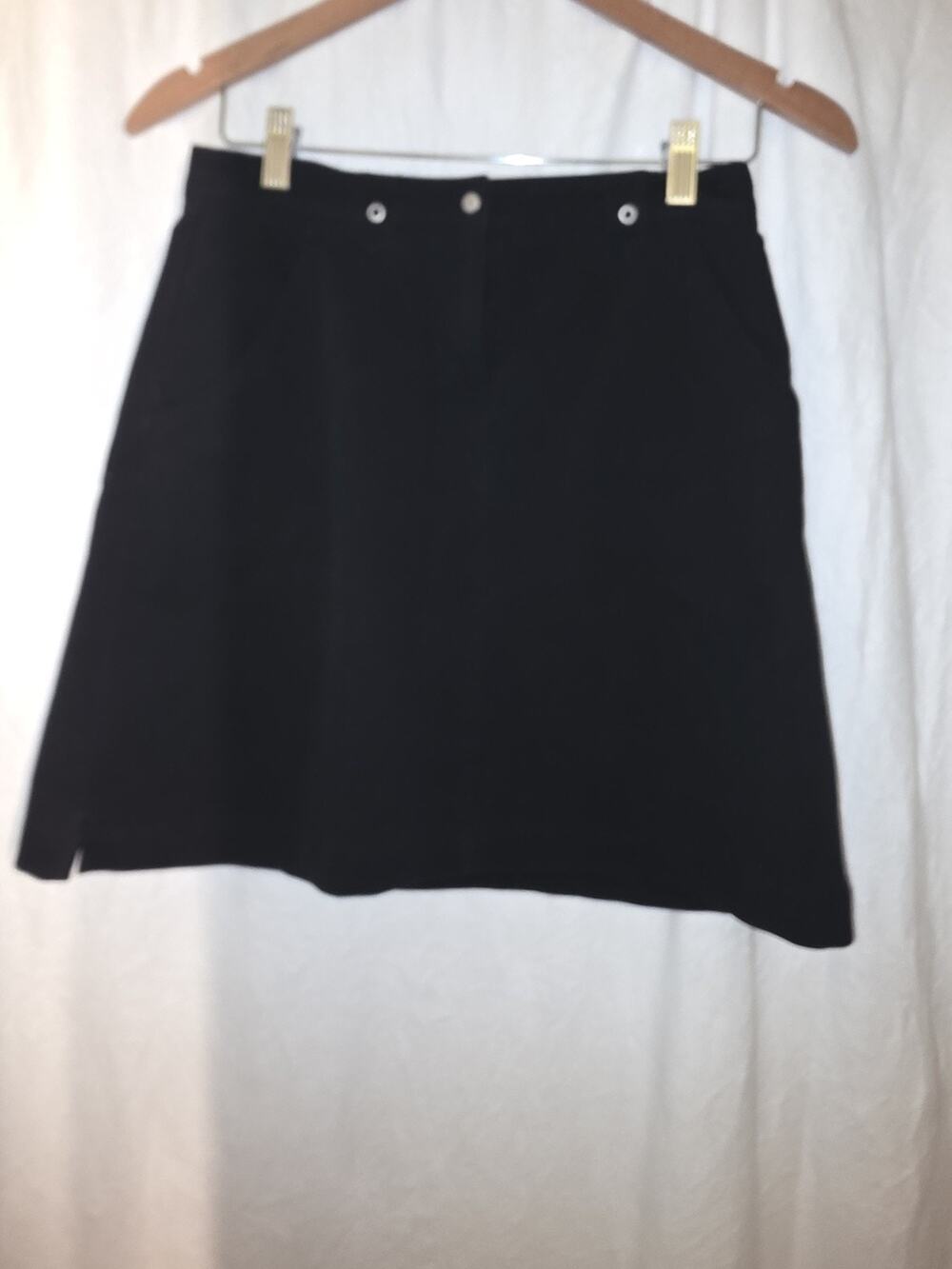CALVIN KLEIN Women Skort Skirt Black Size 4 Polyester Rayon Stretch Tennis Golf